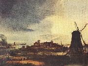NEER, Aert van der Landscape with Windmill sg Spain oil painting artist